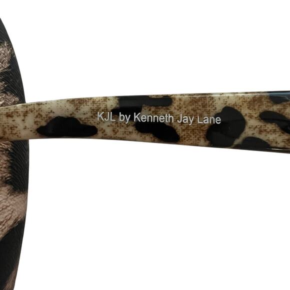KJL by Kenneth Jay Lane Reading Glasses +3 Leopard Print Frame Joan Rivers Case - Picture 5 of 6